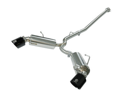 Takeda 2-1/2 IN 304 Stainless Steel Cat-Back Exhaust System w/ Black Tip