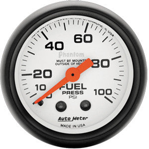 Autometer Phantom 0-100 psi Fuel Pressure Gauge